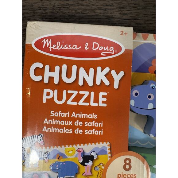 New Melissa & Doug Safari Animals Chunky Puzzle 2+ years - Picture 2 of 3